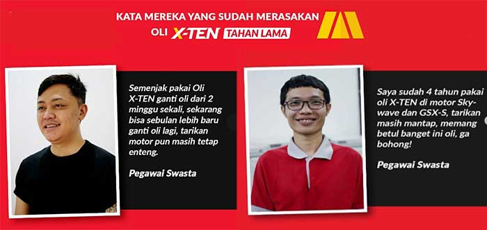 testimoni pengguna oli x-ten